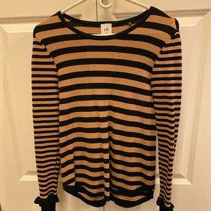 Black/ Tan striped sweater